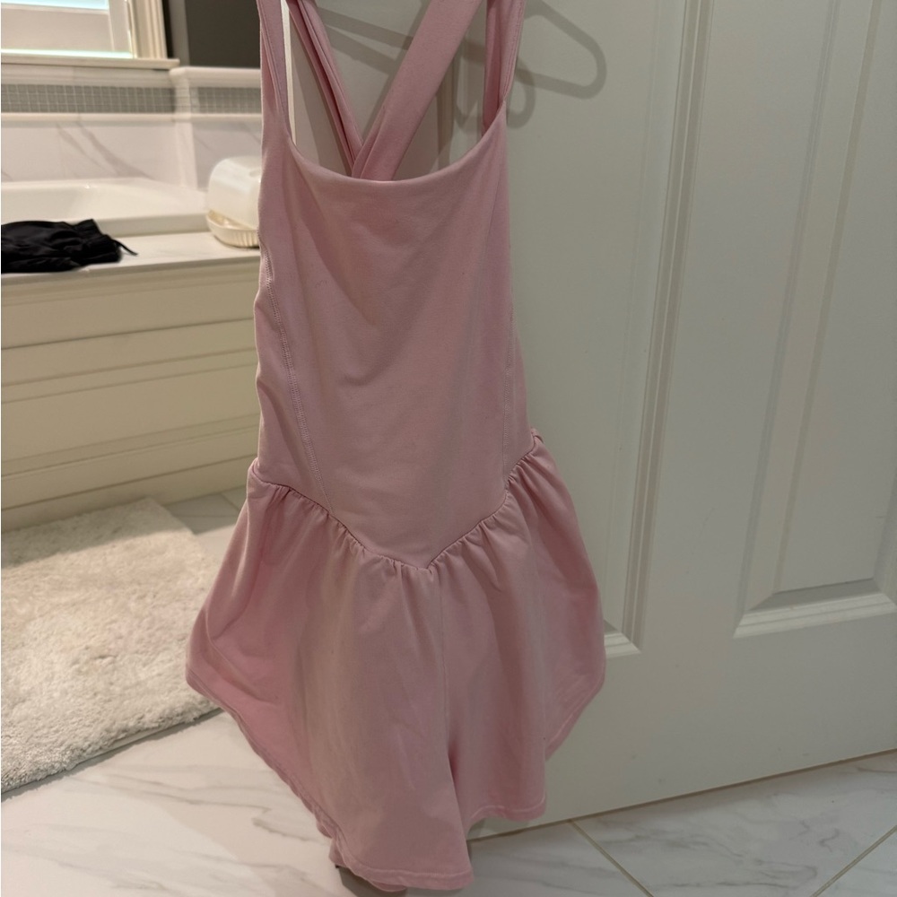 Pink free people movement romper